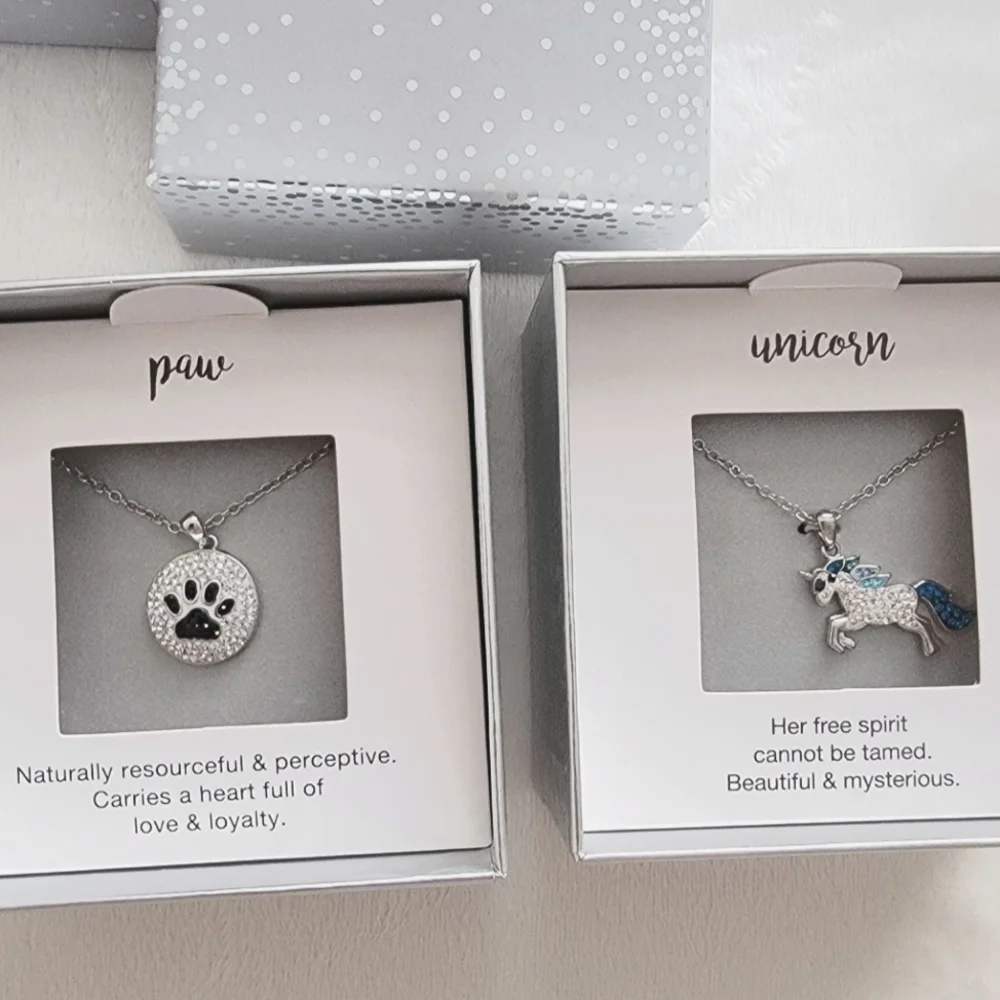 NWT 🦄  🐾 little girl's jewelry 3 pendant necklaces